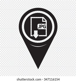 Map Pin Pointer File type JPG icon