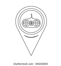 Map Pin Pointer game controller icon