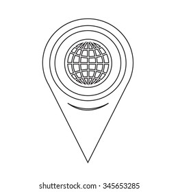 Map Pin Pointer Globe Icon