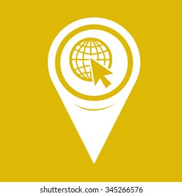 Map Pin Pointer go to web icon