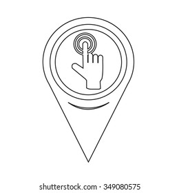 Map Pin Pointer hand click icon