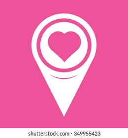 Map Pin Pointer Hear Icon