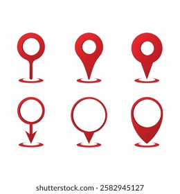 Map Pin Or Map Pointer Icon Set Vector Design.