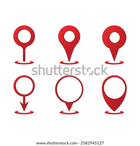 Map Pin Or Map Pointer Icon Set Vector Design.