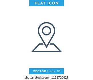 Map Pin, Pointer Icon Vector Design Template. Location Pin.
