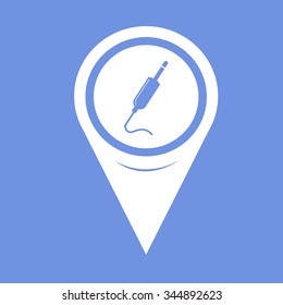 Map Pin Pointer jack cable icon