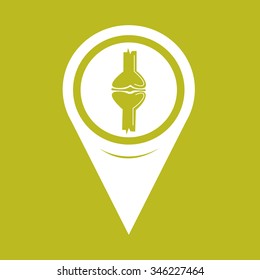 Map Pin Pointer Knee joint icon