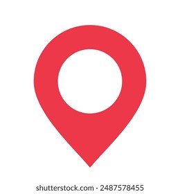 Map pin pointer location flat icon, map point symbol, placeholder icon vector illustration