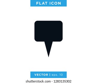 Map Pin Pointer Location Icon Logo Design Template - Vector
