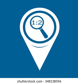Map Pin Pointer Magnifying Glass Icon
