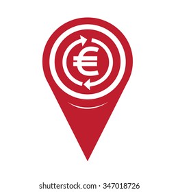 Map Pin Pointer money euro icon