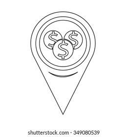 Map Pin Pointer Money icon