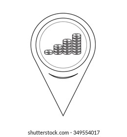 Map Pin Pointer Money icon