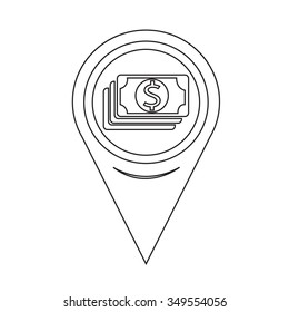 Map Pin Pointer Money icon