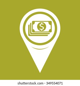Map Pin Pointer Money icon