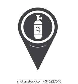 Map Pin Pointer Oxygen Cylinder icon