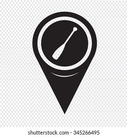 Map Pin Pointer Paddle icon