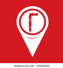 Map Pin Pointer pipes icon
