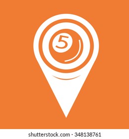 Map Pin Pointer Pool Ball Icon