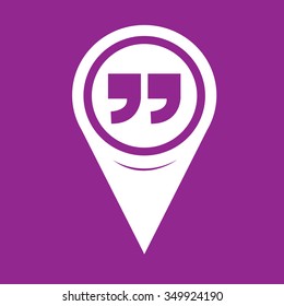 Map Pin Pointer Quotation mark symbol Icon