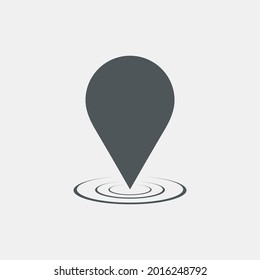 Map pin pointer Route Gps location icon Vector illustration cut