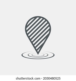 Map pin pointer Route Gps location icon Vector illustration cut