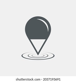 Map pin pointer Route Gps location icon Vector illustration cut