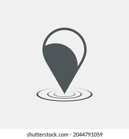 Map pin pointer Route Gps location icon Vector illustration cut