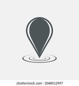 Map pin pointer Route Gps location icon Vector illustration cut