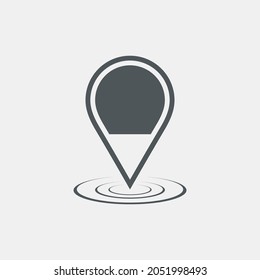 Map pin pointer Route Gps location icon Vector illustration cut