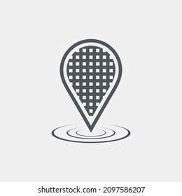 Map pin pointer Route Gps location icon Vector illustration cut