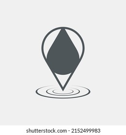Map pin pointer Route Gps location icon Vector illustration cut
