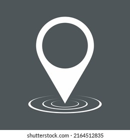 Map pin pointer Route Gps location icon Vector illustration cut