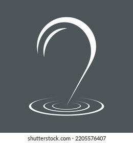 Map pin pointer Route Gps location icon Vector illustration cut