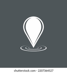 Map pin pointer Route Gps location icon Vector illustration cut
