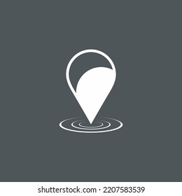 Map pin pointer Route Gps location icon Vector illustration cut