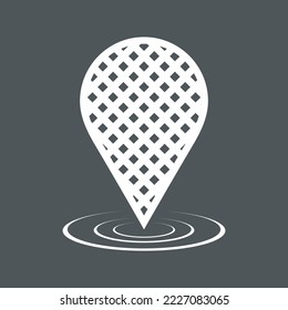 Map pin pointer Route Gps location icon Vector illustration cut