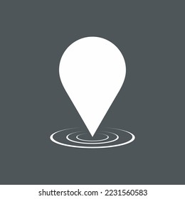Map pin pointer Route Gps location icon Vector illustration cut