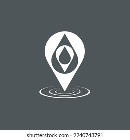 Map pin pointer Route Gps location icon Vector illustration cut