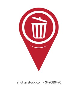 Map Pin Pointer trash icon