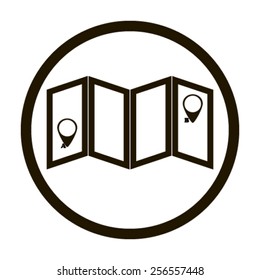 Map pin pointer vector icon.  Navigation and travel concept.