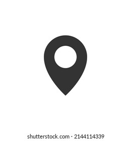 Iconos del vector de glifos relacionados con el pin de mapa. Marcadores de mapa modernos. signo de pin de ubicación. Marcador de posición del pin de asignación. Símbolo de ubicación GPS. Ilustración vectorial en un fondo blanco.