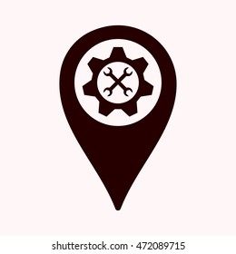 Map pin service Icon