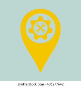 Map pin service Icon