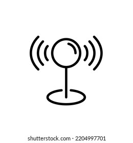Map pin sharing location. Pixel perfect, editable stroke icon