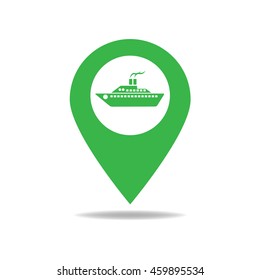 Map pin for ship port location