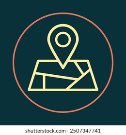 Map and pin trendy icon supernal abstract vector illustration colorful artwork beautiful design.eps