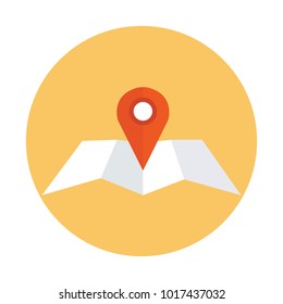 map with pin vector design