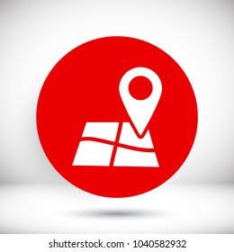 Map pin vector icon