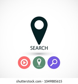 Map pin vector icon